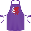 Torn Bahrain Flag Bahraini Day Football Cotton Apron 100% Organic Purple