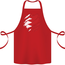 Torn Bahrain Flag Bahraini Day Football Cotton Apron 100% Organic Red