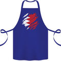 Torn Bahrain Flag Bahraini Day Football Cotton Apron 100% Organic Royal Blue
