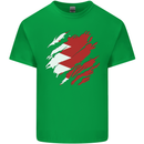 Torn Bahrain Flag Bahraini Day Football Kids T-Shirt Childrens Irish Green
