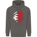Torn Bahrain Flag Bahraini Day Football Mens 80% Cotton Hoodie Charcoal