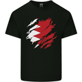 Torn Bahrain Flag Bahraini Day Football Mens Cotton T-Shirt Tee Top Black