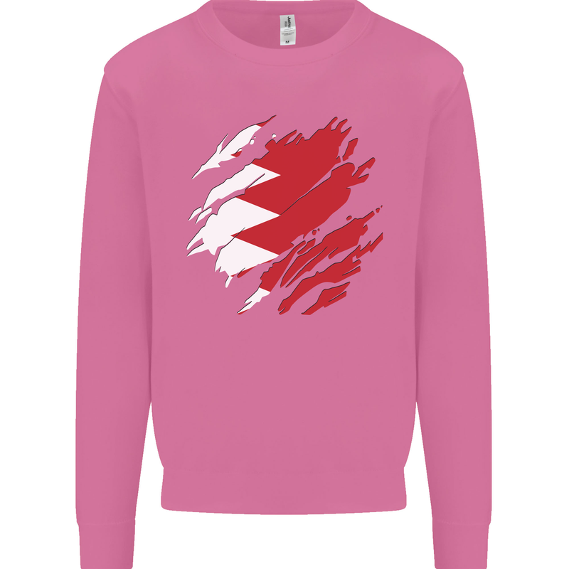 Torn Bahrain Flag Bahraini Day Football Mens Sweatshirt Jumper Azalea