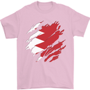 Torn Bahrain Flag Bahraini Day Football Mens T-Shirt 100% Cotton Light Pink