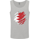 Torn Bahrain Flag Bahraini Day Football Mens Vest Tank Top Sports Grey
