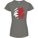 Torn Bahrain Flag Bahraini Day Football Womens Petite Cut T-Shirt Charcoal