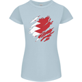 Torn Bahrain Flag Bahraini Day Football Womens Petite Cut T-Shirt Light Blue
