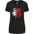 Torn Bahrain Flag Bahraini Day Football Womens Wider Cut T-Shirt Black