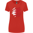 Torn Bahrain Flag Bahraini Day Football Womens Wider Cut T-Shirt Red