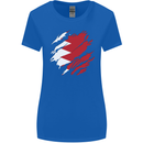 Torn Bahrain Flag Bahraini Day Football Womens Wider Cut T-Shirt Royal Blue