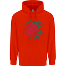Torn Bangladesh Flag Bangladeshi Day Football Childrens Kids Hoodie Bright Red