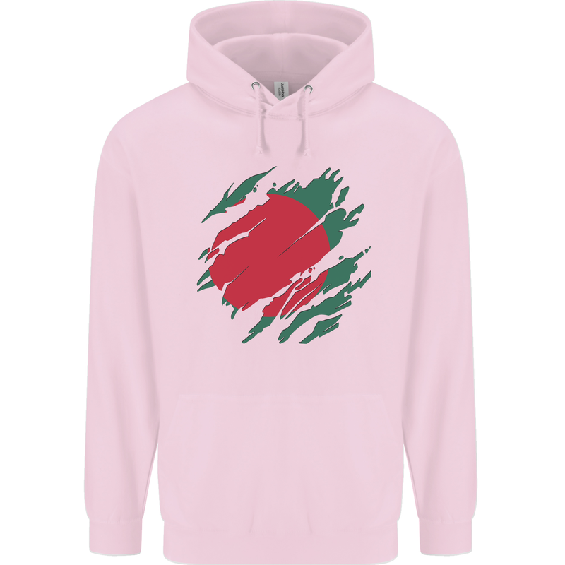 Torn Bangladesh Flag Bangladeshi Day Football Childrens Kids Hoodie Light Pink