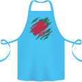 Torn Bangladesh Flag Bangladeshi Day Football Cotton Apron 100% Organic Turquoise