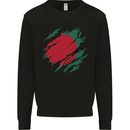 Torn Bangladesh Flag Bangladeshi Day Football Kids Sweatshirt Jumper Black