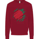 Torn Bangladesh Flag Bangladeshi Day Football Kids Sweatshirt Jumper Red
