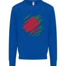 Torn Bangladesh Flag Bangladeshi Day Football Kids Sweatshirt Jumper Royal Blue