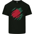 Torn Bangladesh Flag Bangladeshi Day Football Kids T-Shirt Childrens Black