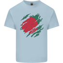 Torn Bangladesh Flag Bangladeshi Day Football Kids T-Shirt Childrens Light Blue