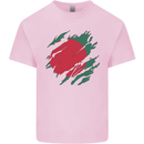 Torn Bangladesh Flag Bangladeshi Day Football Kids T-Shirt Childrens Light Pink