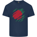 Torn Bangladesh Flag Bangladeshi Day Football Kids T-Shirt Childrens Navy Blue