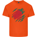 Torn Bangladesh Flag Bangladeshi Day Football Kids T-Shirt Childrens Orange