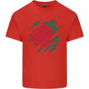 Torn Bangladesh Flag Bangladeshi Day Football Kids T-Shirt Childrens Red