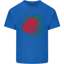 Torn Bangladesh Flag Bangladeshi Day Football Kids T-Shirt Childrens Royal Blue