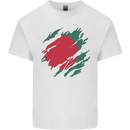 Torn Bangladesh Flag Bangladeshi Day Football Kids T-Shirt Childrens White