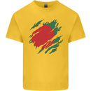 Torn Bangladesh Flag Bangladeshi Day Football Kids T-Shirt Childrens Yellow