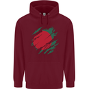Torn Bangladesh Flag Bangladeshi Day Football Mens 80% Cotton Hoodie Maroon