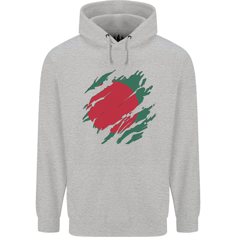 Torn Bangladesh Flag Bangladeshi Day Football Mens 80% Cotton Hoodie Sports Grey