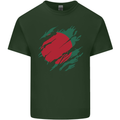 Torn Bangladesh Flag Bangladeshi Day Football Mens Cotton T-Shirt Tee Top Forest Green