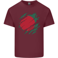 Torn Bangladesh Flag Bangladeshi Day Football Mens Cotton T-Shirt Tee Top Maroon