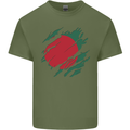Torn Bangladesh Flag Bangladeshi Day Football Mens Cotton T-Shirt Tee Top Military Green