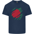 Torn Bangladesh Flag Bangladeshi Day Football Mens Cotton T-Shirt Tee Top Navy Blue