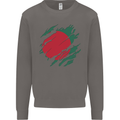Torn Bangladesh Flag Bangladeshi Day Football Mens Sweatshirt Jumper Charcoal