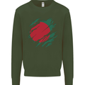 Torn Bangladesh Flag Bangladeshi Day Football Mens Sweatshirt Jumper Forest Green