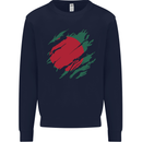 Torn Bangladesh Flag Bangladeshi Day Football Mens Sweatshirt Jumper Navy Blue