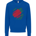 Torn Bangladesh Flag Bangladeshi Day Football Mens Sweatshirt Jumper Royal Blue