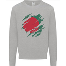Torn Bangladesh Flag Bangladeshi Day Football Mens Sweatshirt Jumper Sports Grey