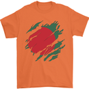Torn Bangladesh Flag Bangladeshi Day Football Mens T-Shirt 100% Cotton Orange