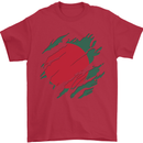 Torn Bangladesh Flag Bangladeshi Day Football Mens T-Shirt 100% Cotton Red
