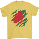 Torn Bangladesh Flag Bangladeshi Day Football Mens T-Shirt 100% Cotton Yellow