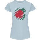 Torn Bangladesh Flag Bangladeshi Day Football Womens Petite Cut T-Shirt Light Blue
