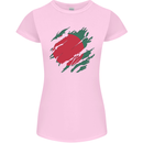 Torn Bangladesh Flag Bangladeshi Day Football Womens Petite Cut T-Shirt Light Pink