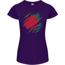 Torn Bangladesh Flag Bangladeshi Day Football Womens Petite Cut T-Shirt Purple