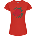 Torn Bangladesh Flag Bangladeshi Day Football Womens Petite Cut T-Shirt Red