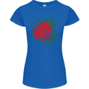 Torn Bangladesh Flag Bangladeshi Day Football Womens Petite Cut T-Shirt Royal Blue