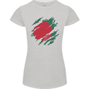 Torn Bangladesh Flag Bangladeshi Day Football Womens Petite Cut T-Shirt Sports Grey