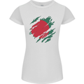 Torn Bangladesh Flag Bangladeshi Day Football Womens Petite Cut T-Shirt White